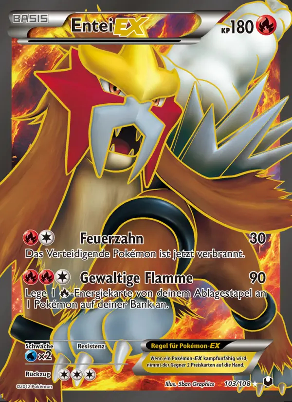 Image of the card Entei-EX