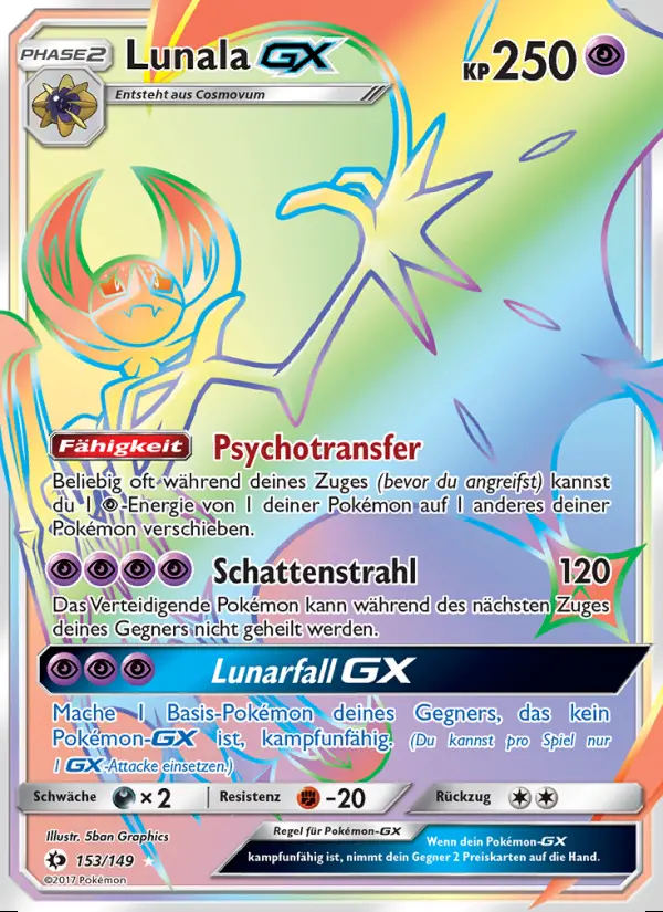 Image of the card Lunala GX