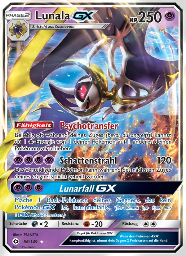 Image of the card Lunala GX