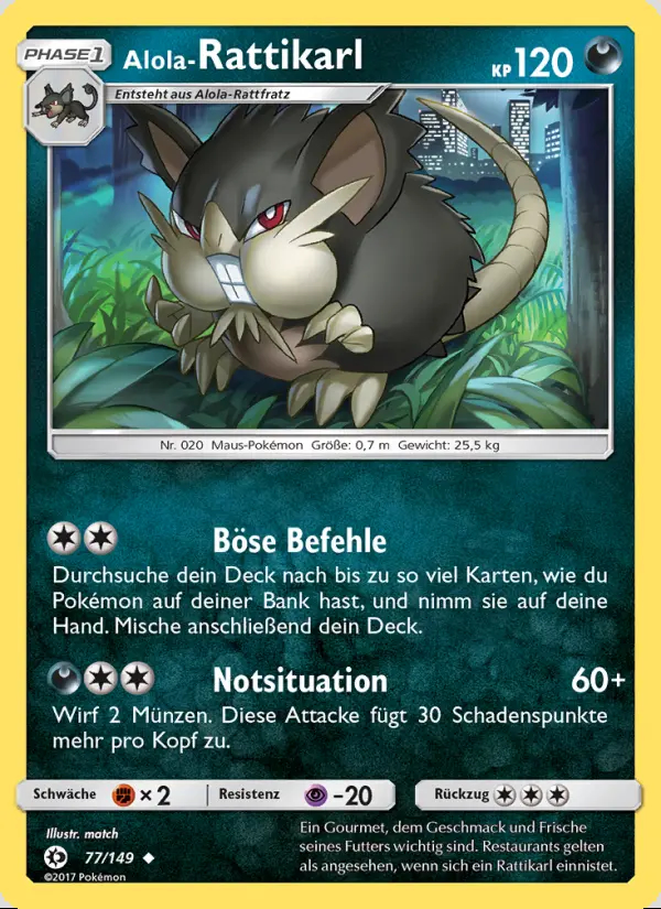 Image of the card Alola-Rattikarl
