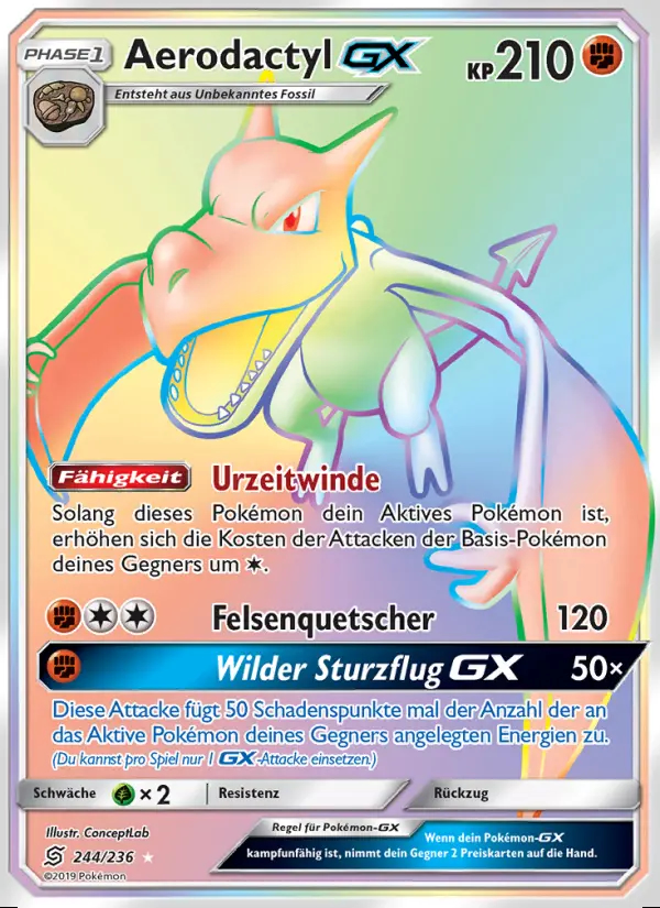 Image of the card Aerodactyl GX