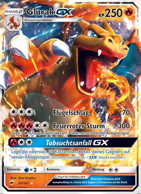 Image of the card Glurak GX