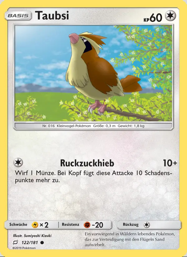 Image of the card Taubsi
