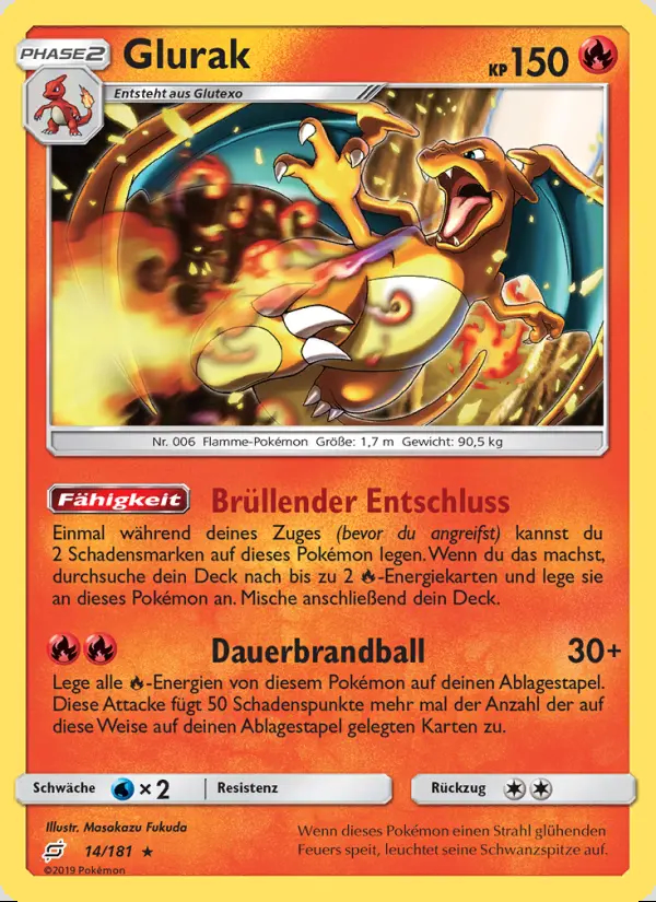 Image of the card Glurak