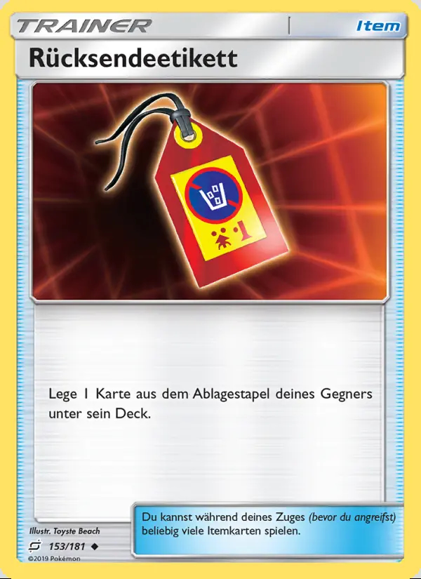 Image of the card Rücksendeetikett