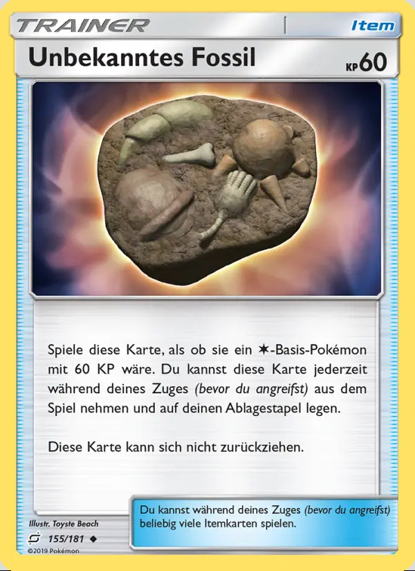 Image of the card Unbekanntes Fossil