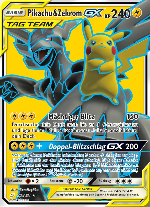 Image of the card Pikachu & Zekrom GX