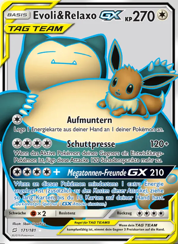 Image of the card Evoli & Relaxo GX