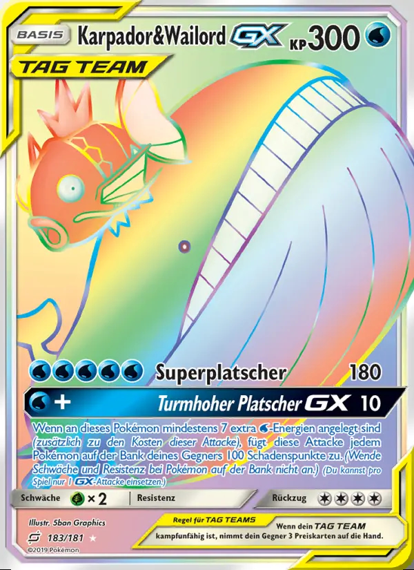 Image of the card Karpador & Wailord GX