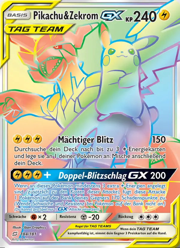 Image of the card Pikachu & Zekrom GX