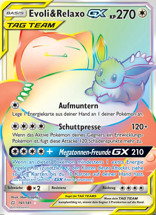 Image of the card Evoli & Relaxo GX
