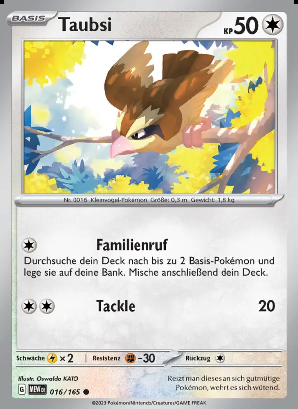 Image of the card Taubsi