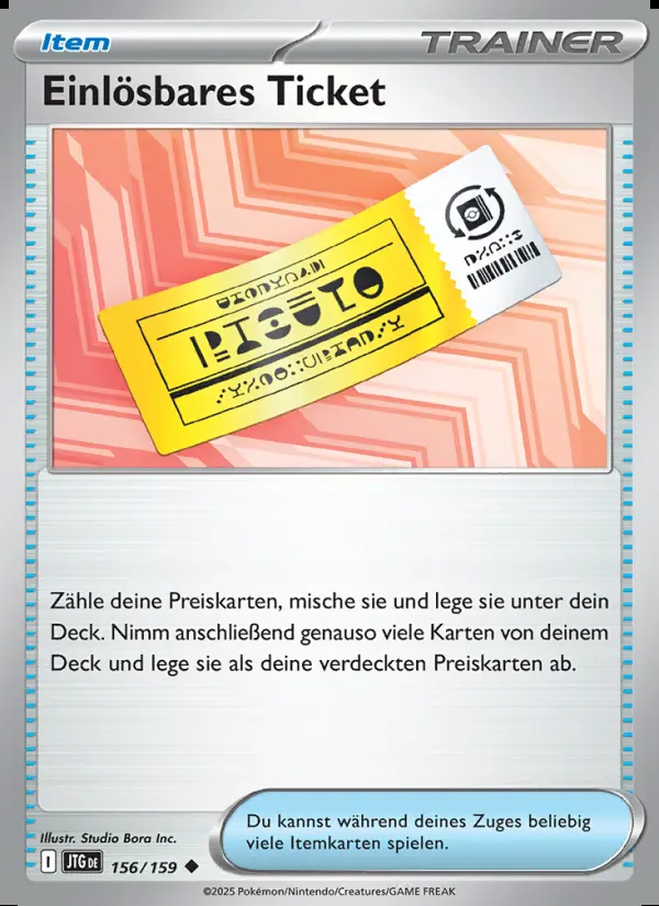 Image of the card Einlösbares Ticket