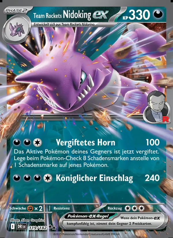 Image of the card Team Rockets Nidoking-ex