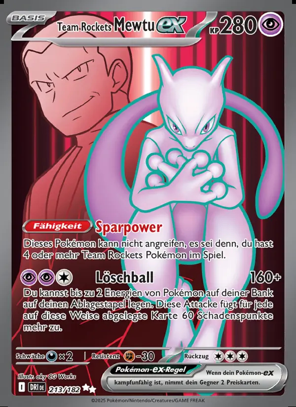 Image of the card Team Rockets Mewtu-ex
