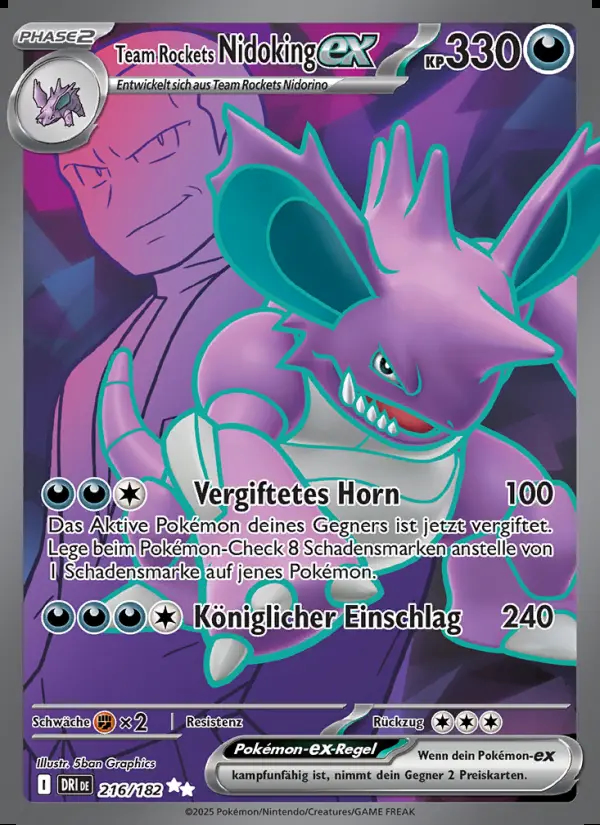 Image of the card Team Rockets Nidoking-ex