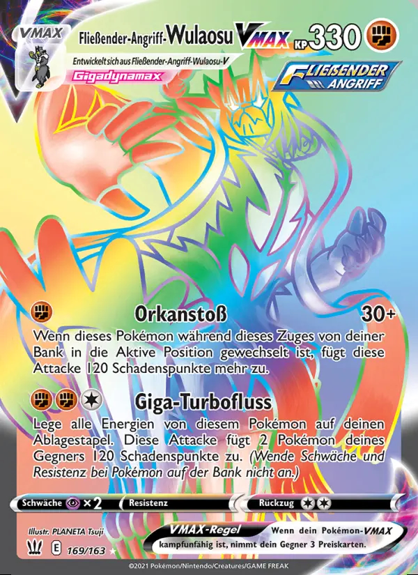 Image of the card Fließender-Angriff-Wulaosu VMAX