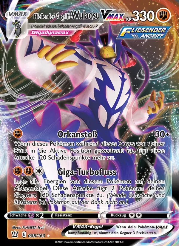 Image of the card Fließender-Angriff-Wulaosu VMAX