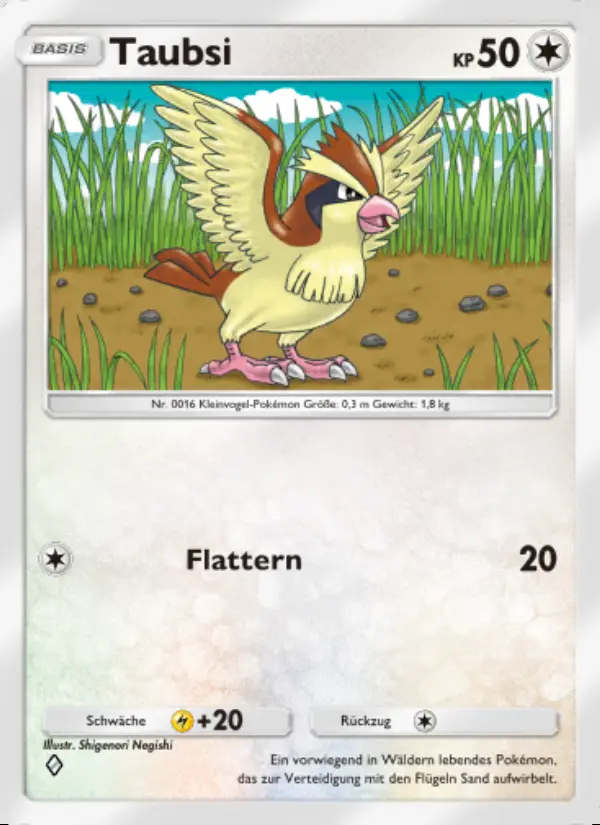 Image of the card Taubsi
