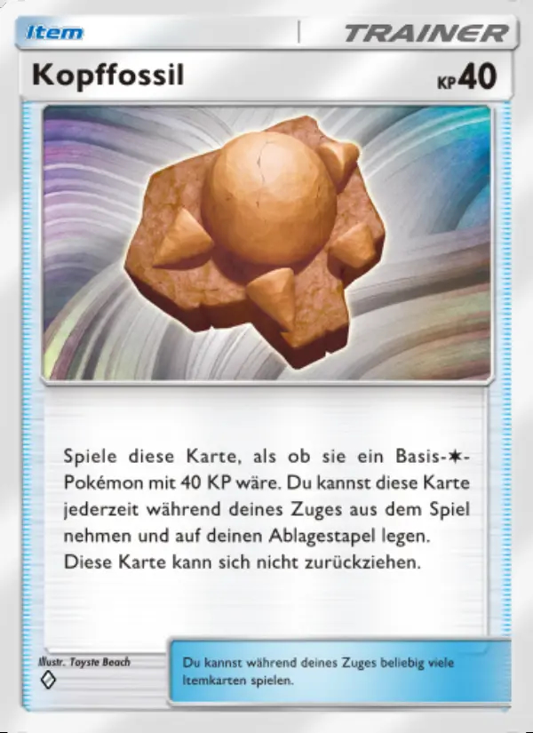 Image of the card Kopffossil