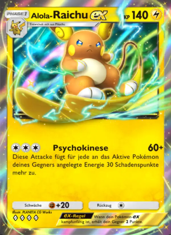 Image of the card Alola-Raichu-ex