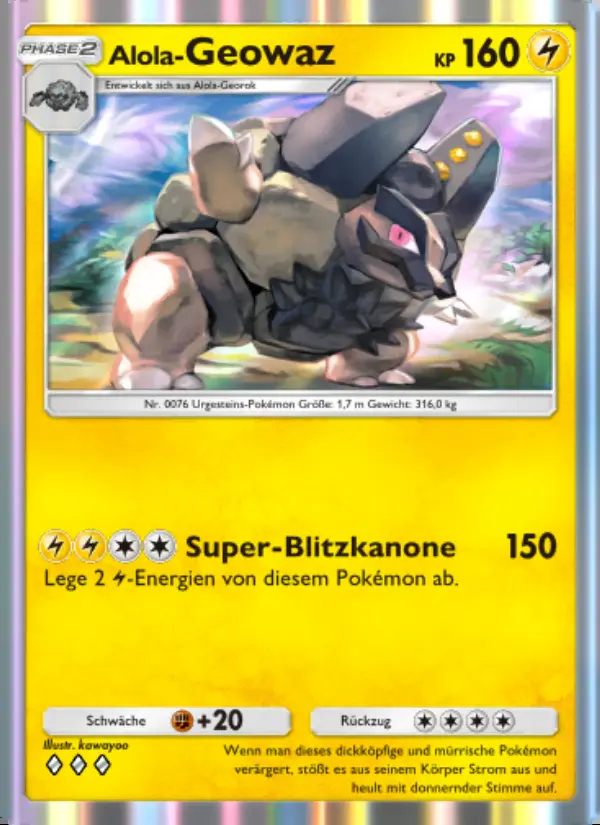 Image of the card Alola-Geowaz