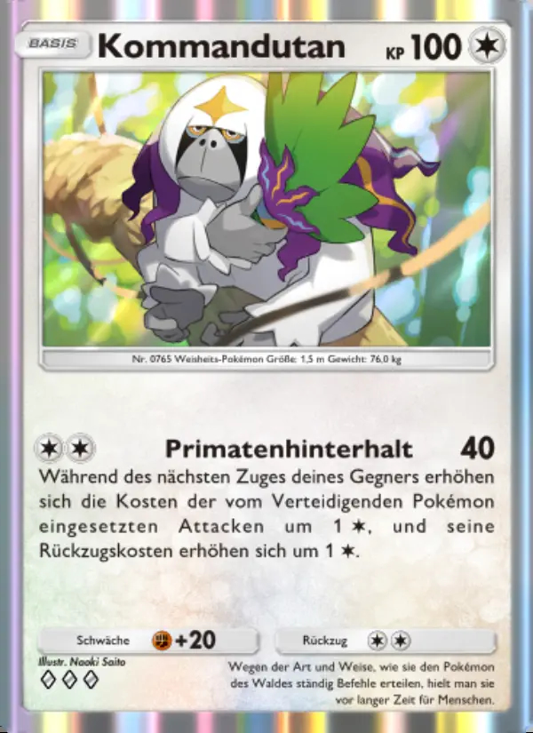 Image of the card Kommandutan